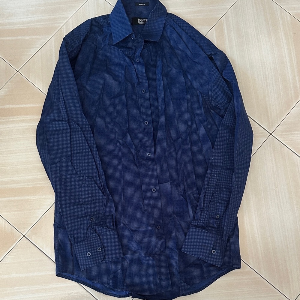 Jones New York Navy Dress Shirt